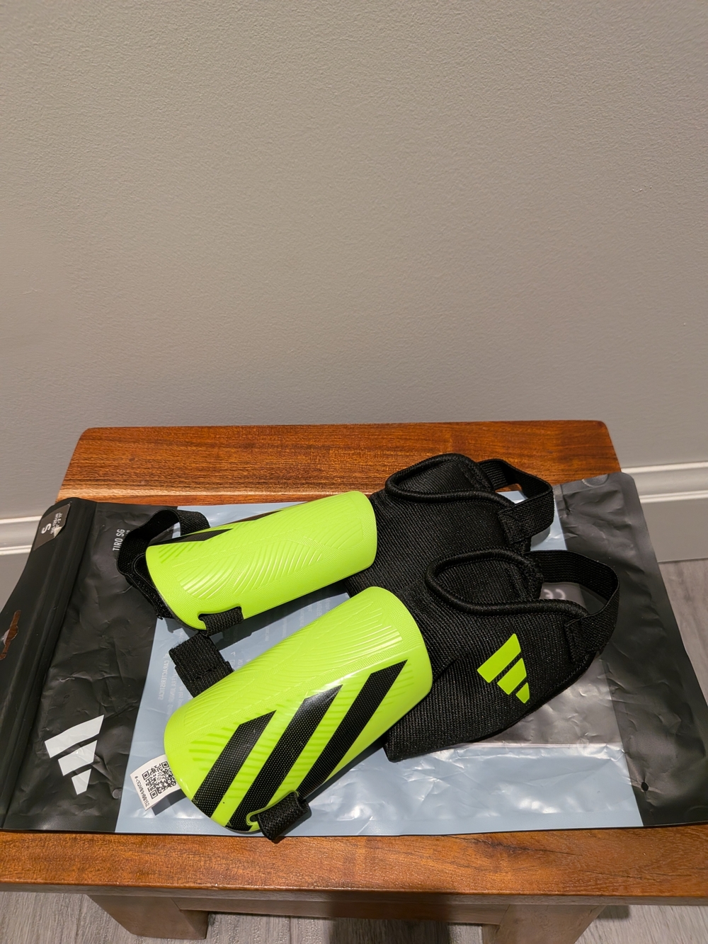 Adidas Youth Shin Guards - Neon Green & Black